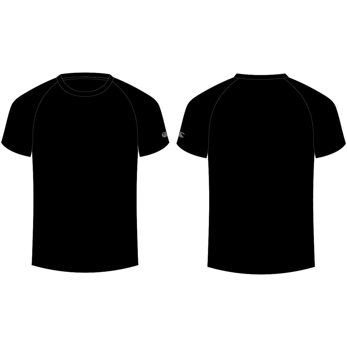Plain Black T Shirt Front And Back Template