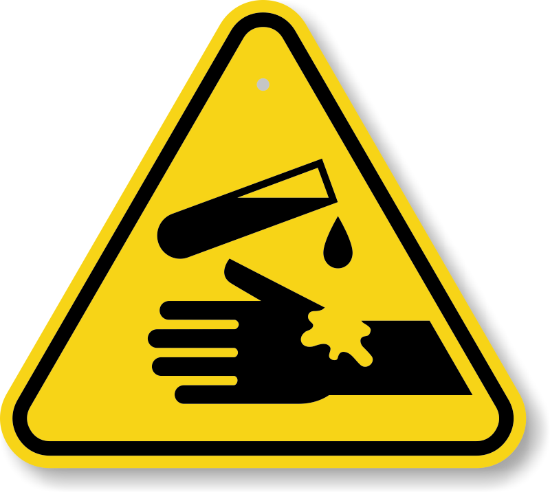 Warning, Corrosive Substance ISO Triangle Warning Sign, SKU: IS ...