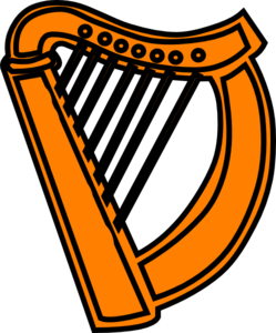 Celtic Harp Simple Clip Art Vector Online Royalty Free