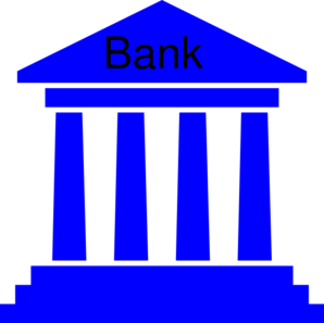 Government Bank Blue clip art - vector clip art online, royalty ...