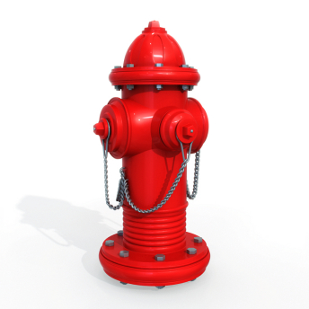 3D Model of Red fire hydrant 02 07
