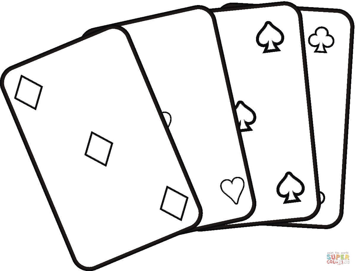 Playing Cards coloring page | Free Printable Coloring Pages