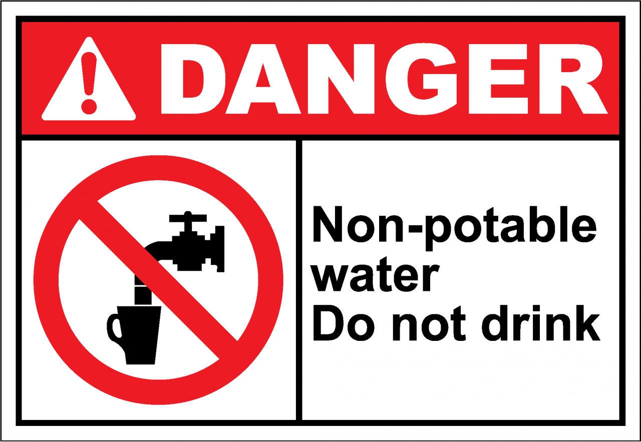 Do Not Drink The Water Sign - ClipArt Best