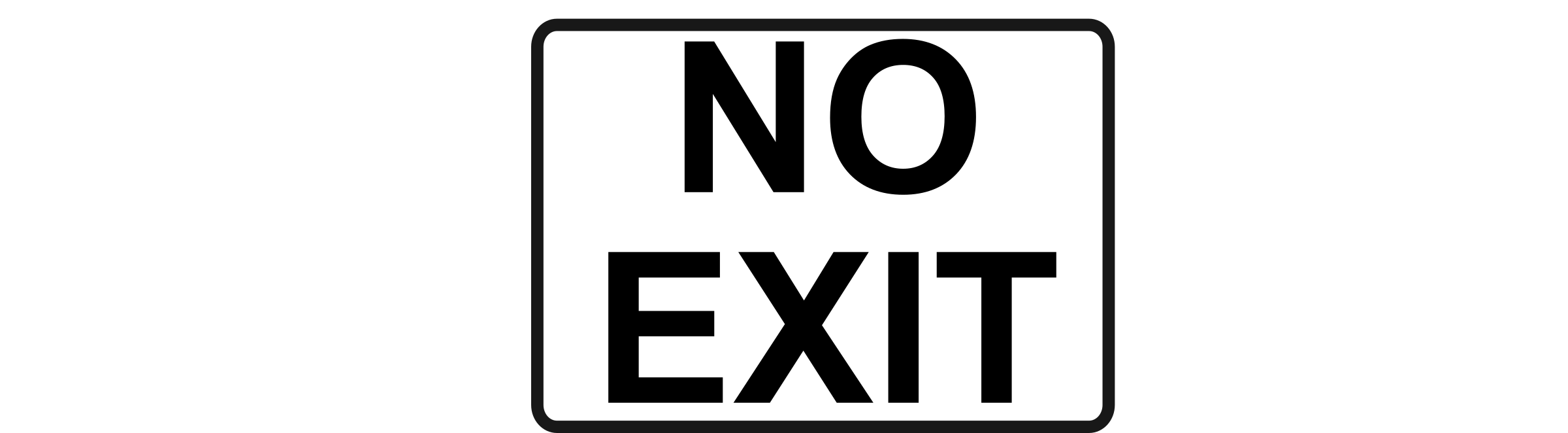 No Exit Sign Clip Art