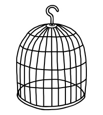 Empty bird cage clipart