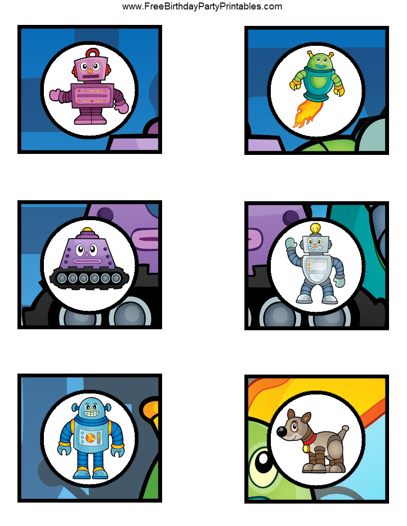 Free Robot Birthday Party Printables