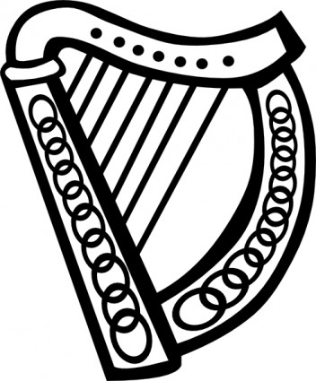 Celtic Harp clip art Free vector in Open office drawing svg ( .svg ...