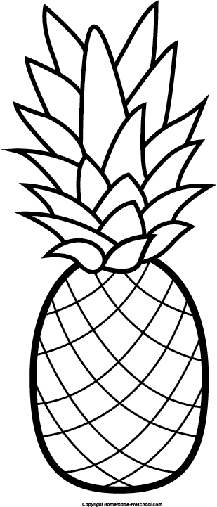Pineapple Clipart | Clipart Black ...