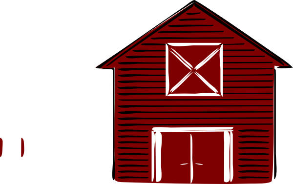 Red cartoon barn clipart image - dbclipart.com