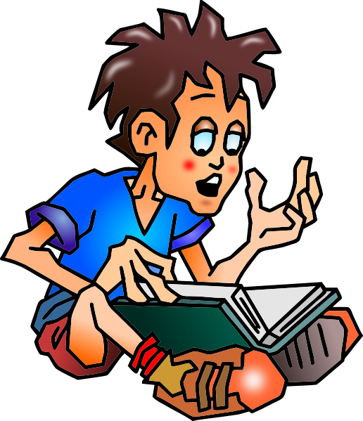 Education Student Reading clip art - vector clip art online ...