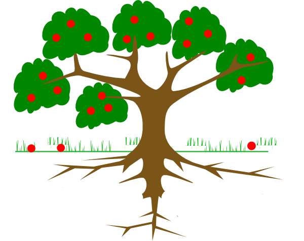 Tree-three Roots clip art - vector clip art online, royalty free ...