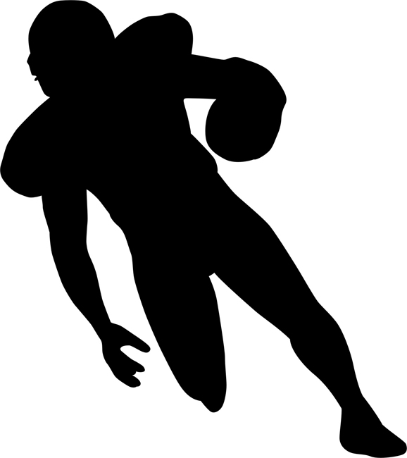 Center Football Stencils - stencilease.