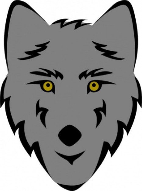 Wolf Head Stylized clip art | Download free Vector