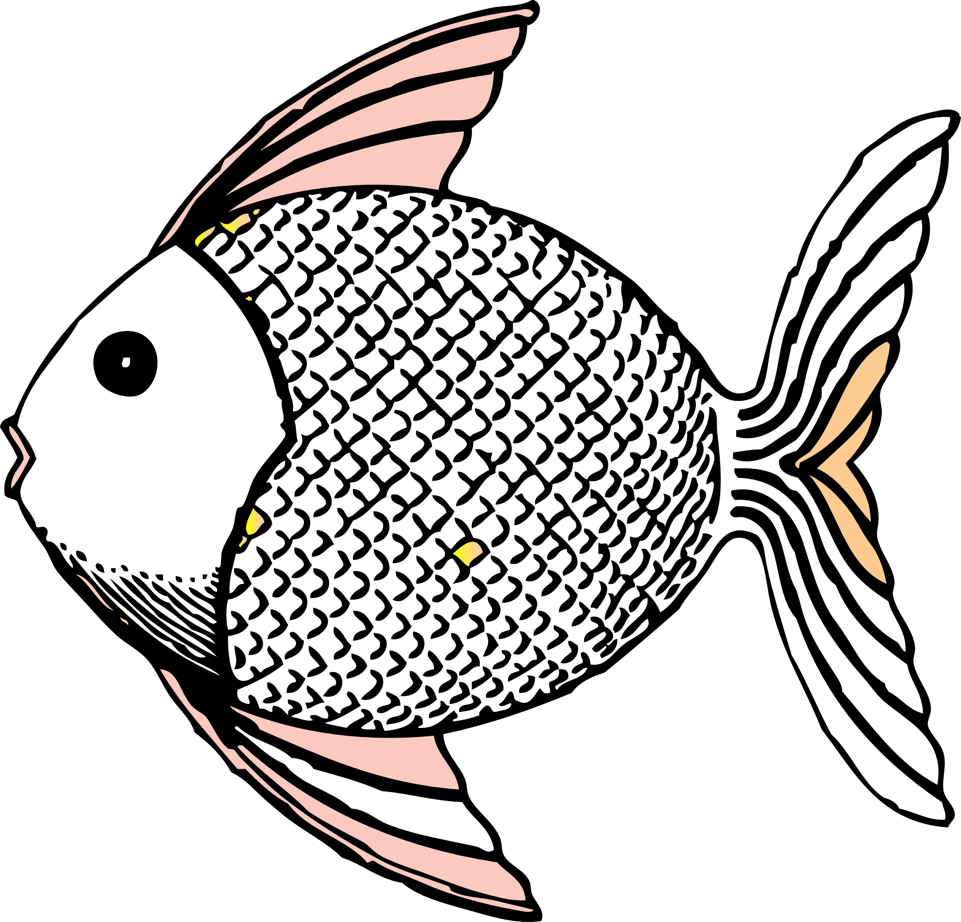 Black And White Fish Drawings ClipArt Best
