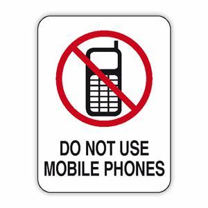 Do Not Use Cell Phone Signs