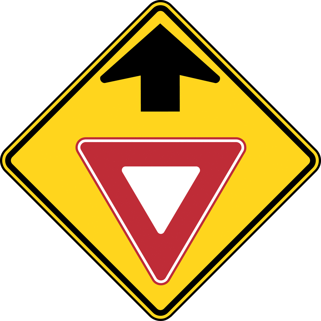 Yield Ahead, Color | ClipArt ETC