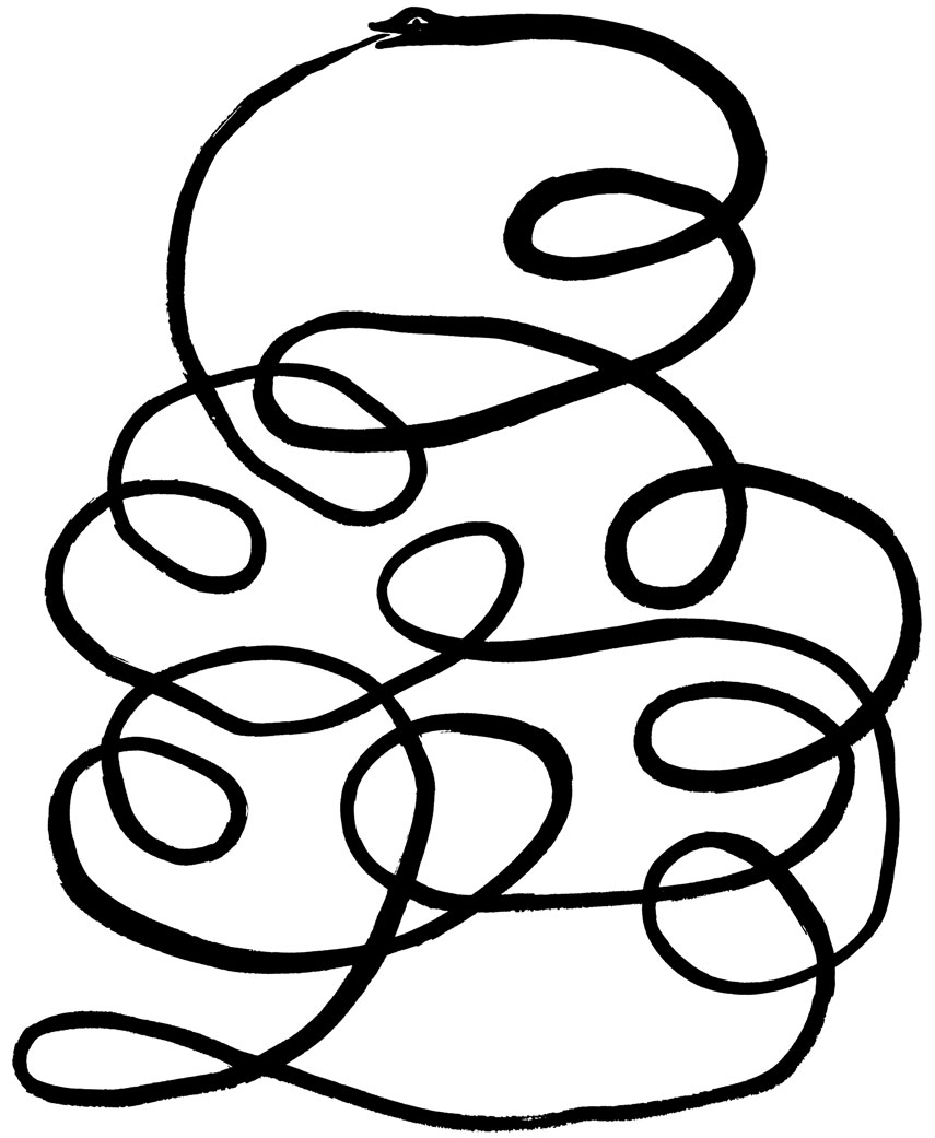 Snake Line Drawing - ClipArt Best