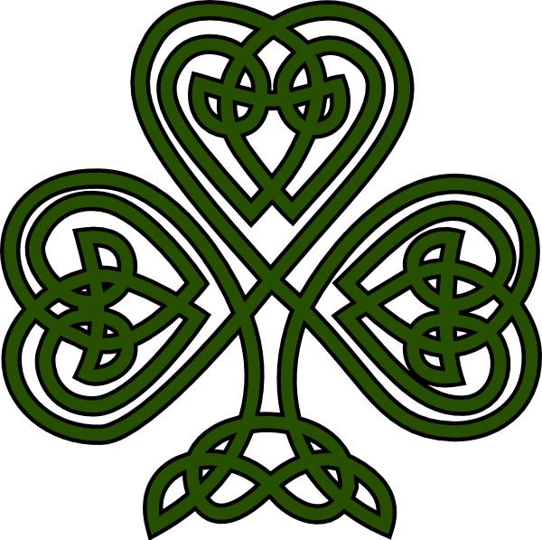 Celtic Design Shamrock Clipart