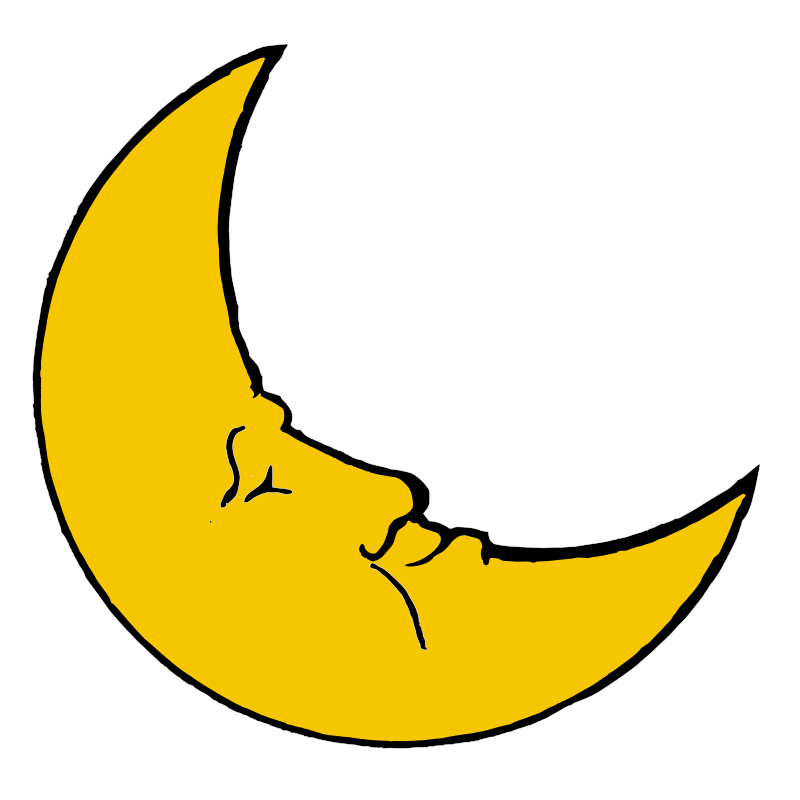 Sleeping Moon Clipart - Free Clipart Images