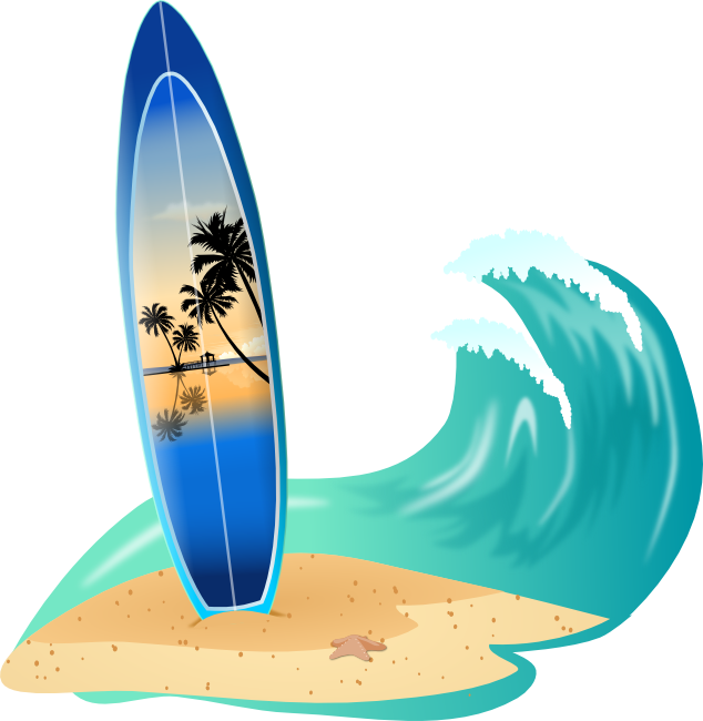 Water surf clipart