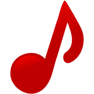 Red Music Note clip art - Polyvore