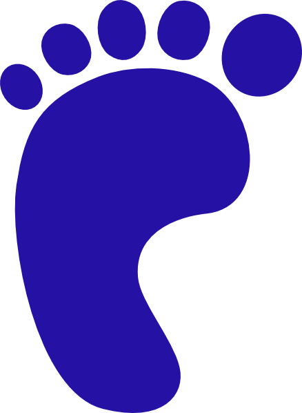 Blue Left Foot Clip Art - vector clip art online ...