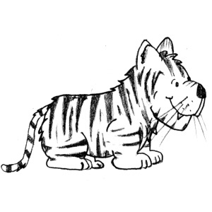 Tiger black and white free black and white tiger clipart 1 page of ...