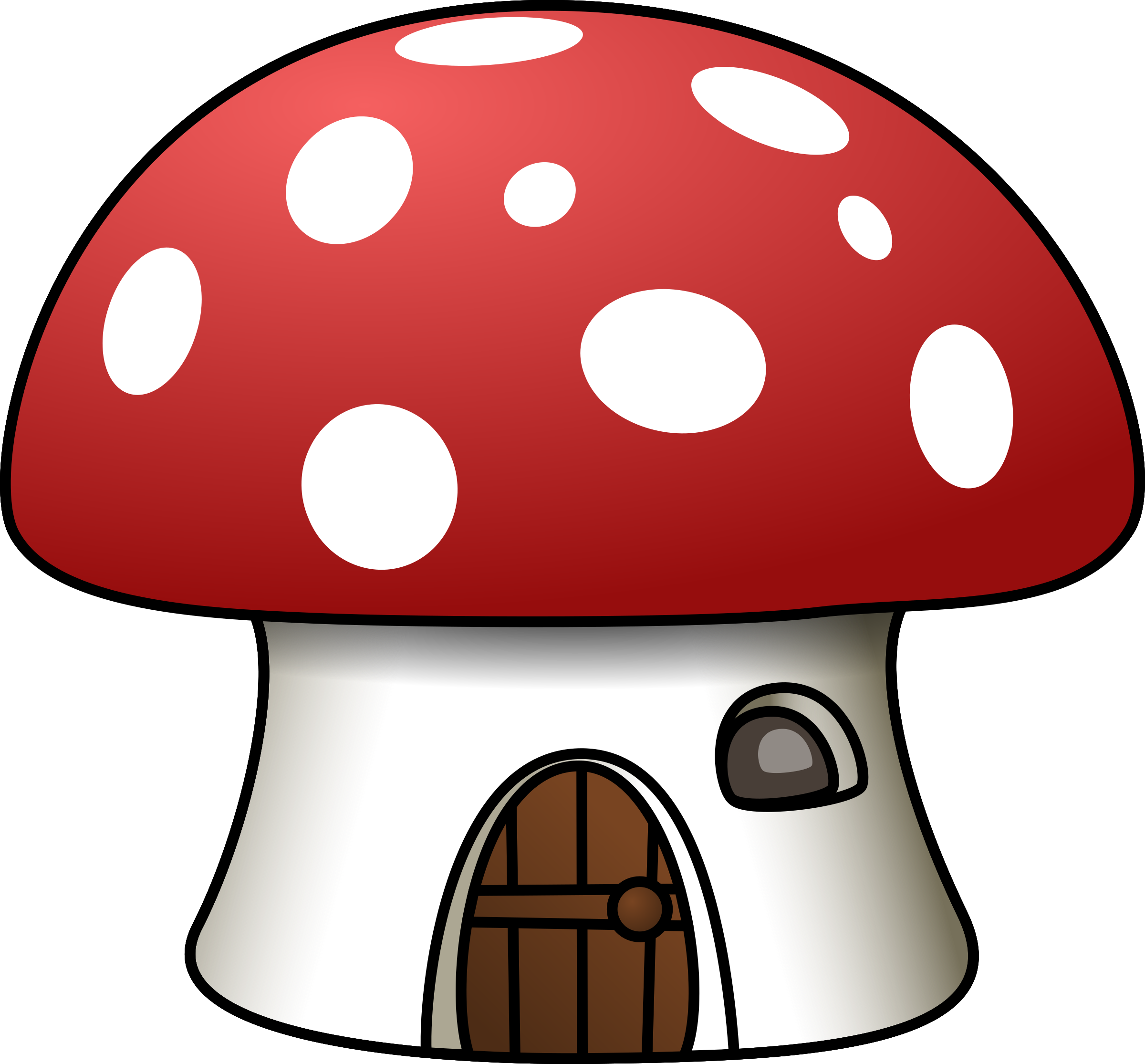 Mushroom house clipart