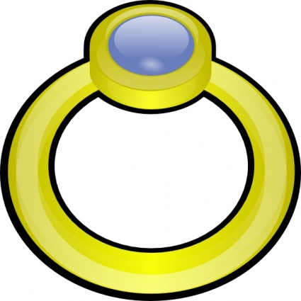 Download Golden Ring With Gem clip art Vector Free