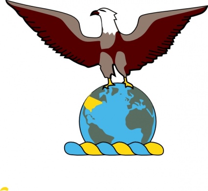 Download Eagle Over Globe clip art Vector Free