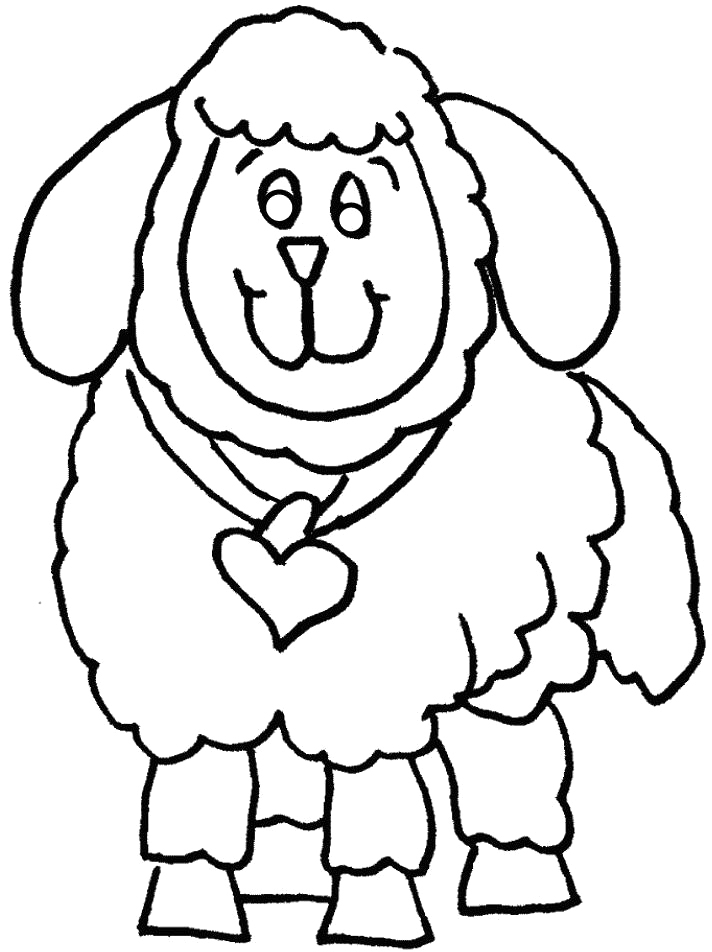 Funny Sheep Coloring Pages: Funny Sheep Coloring Pages