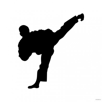 Martial arts silhouette free vector Free vector for free download ...
