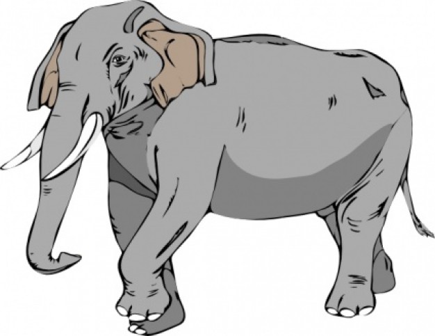 Elephant Clip Art 419411 Vector 1 » Vector | Picideas.net - Vector ...