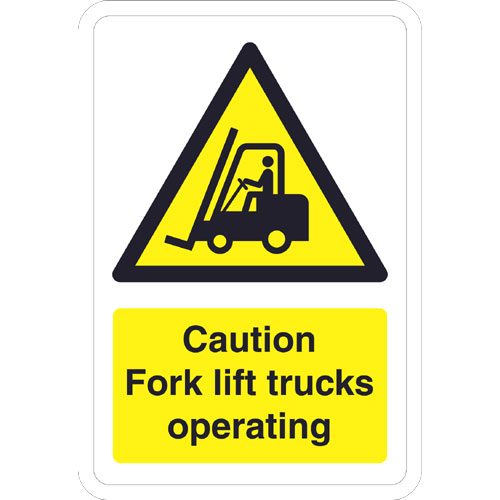 FLOOR SIGN CAUTION FORK LIFT TRUCKS (Forklift) REF: FL03 - Archer ...