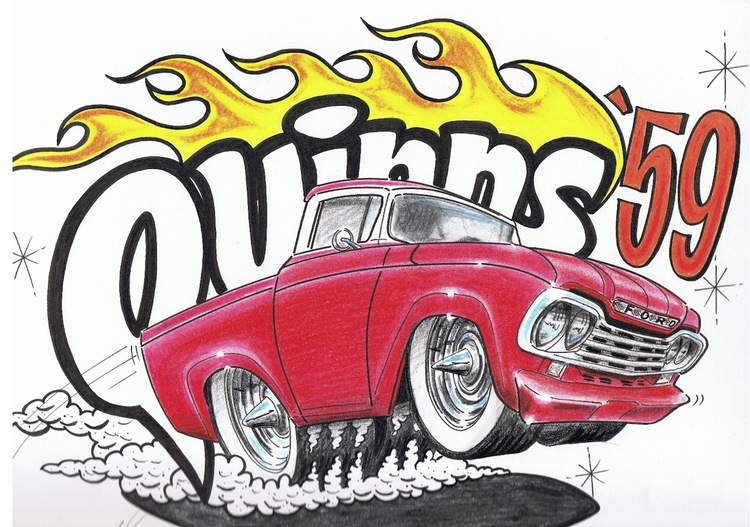 Cartoons Of Hot Rods and Muscle CarsGarage Art By Dom's Car Art