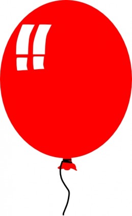 Red Baloon Helium Party clip art Vector clip art - Free vector for ...