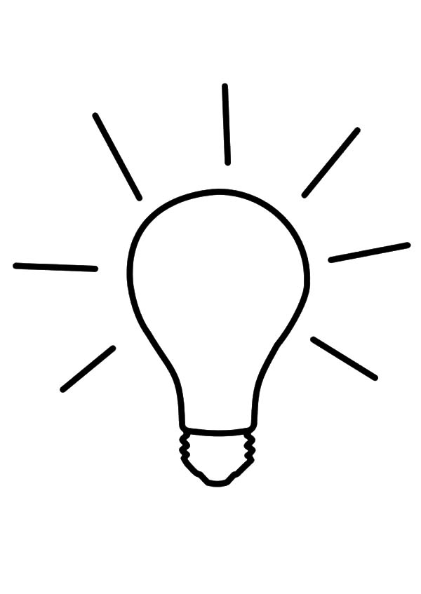 first light bulb coloring page