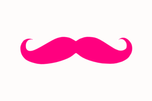 Pink Mustache Clipart