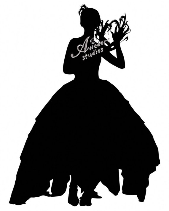 Items similar to The Masquerade Ball - 8 x 10 Fashion Silhouette ...