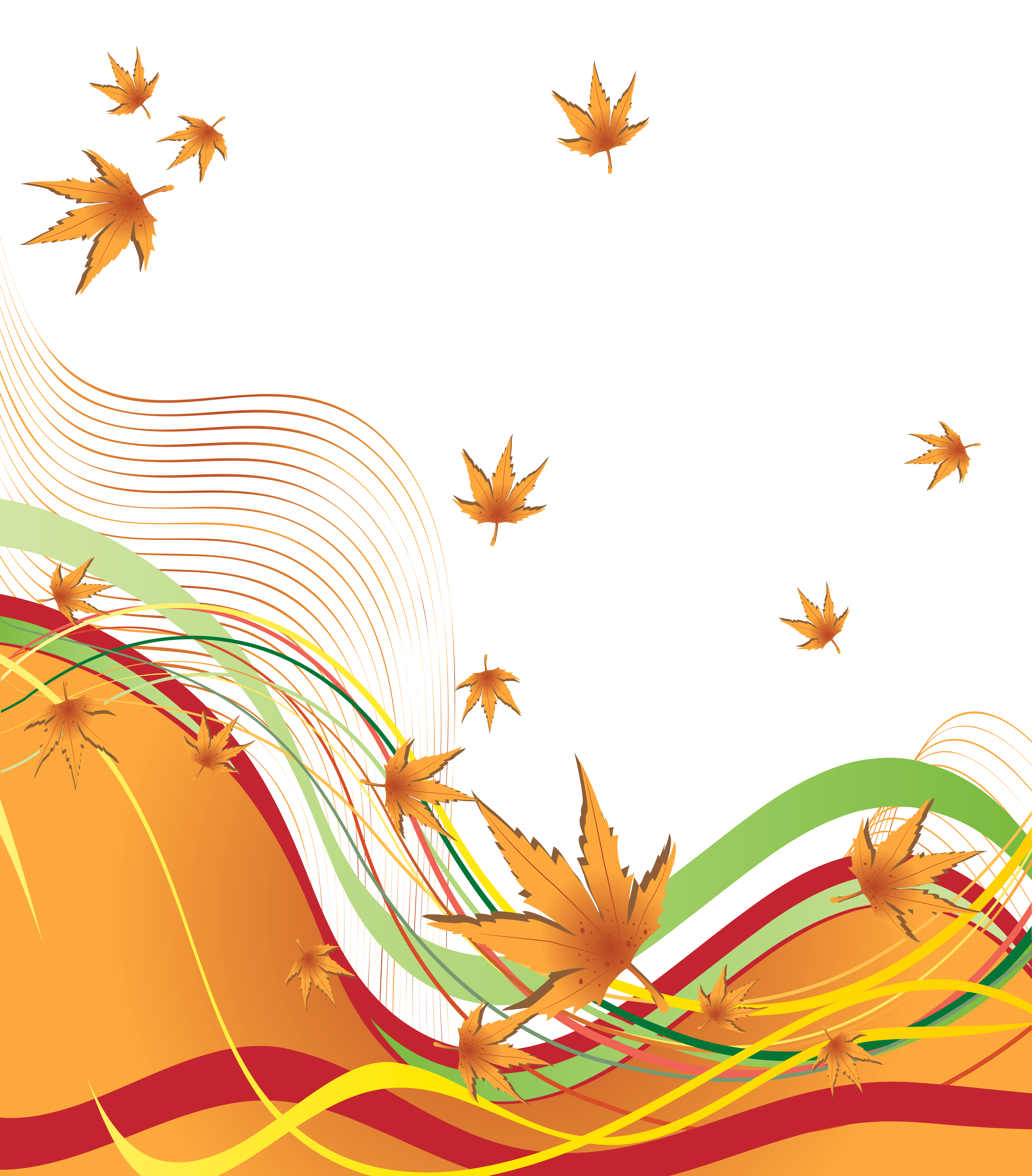 Autumn Decorative Border PNG Clipart Image