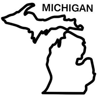 Michigan State Outline Clipart - Free to use Clip Art Resource