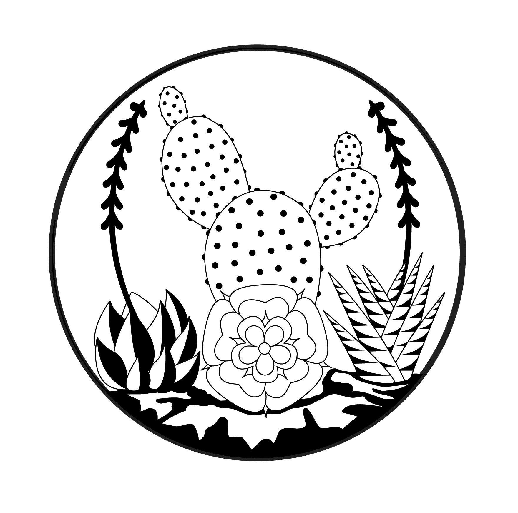 Cactus Flower Drawing - ClipArt Best