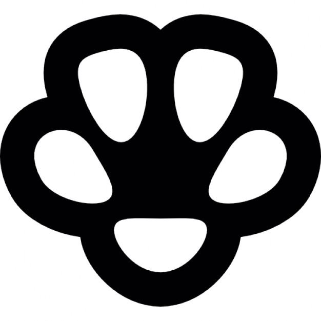 Paw print outline Icons | Free Download