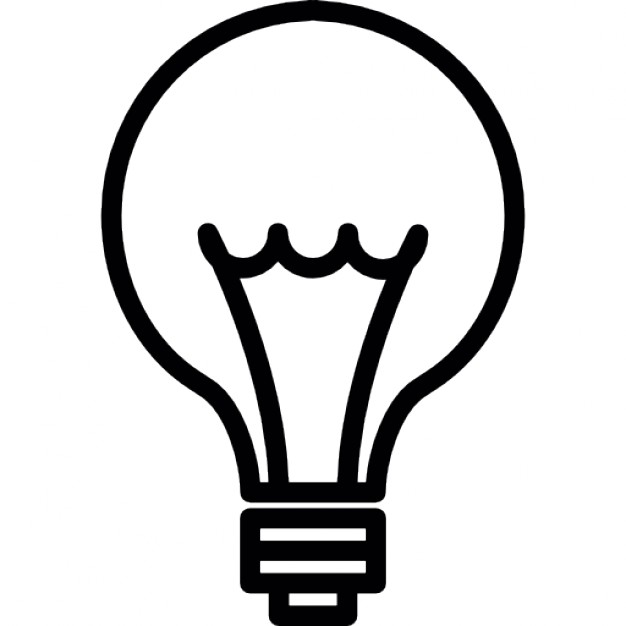 Idea. Light bulb thin line, IOS 7 interface symbol Icons | Free ...