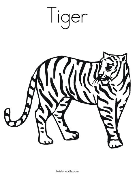 Tiger Coloring Page - Twisty Noodle