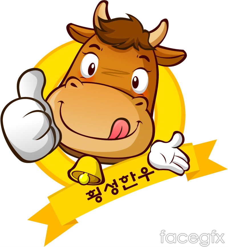 Cartoon korea cow design vector – Over millions vectors, stock ...