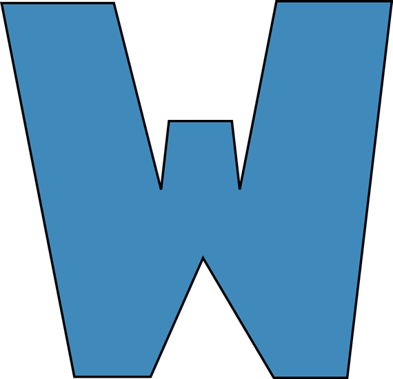 The letter w clipart