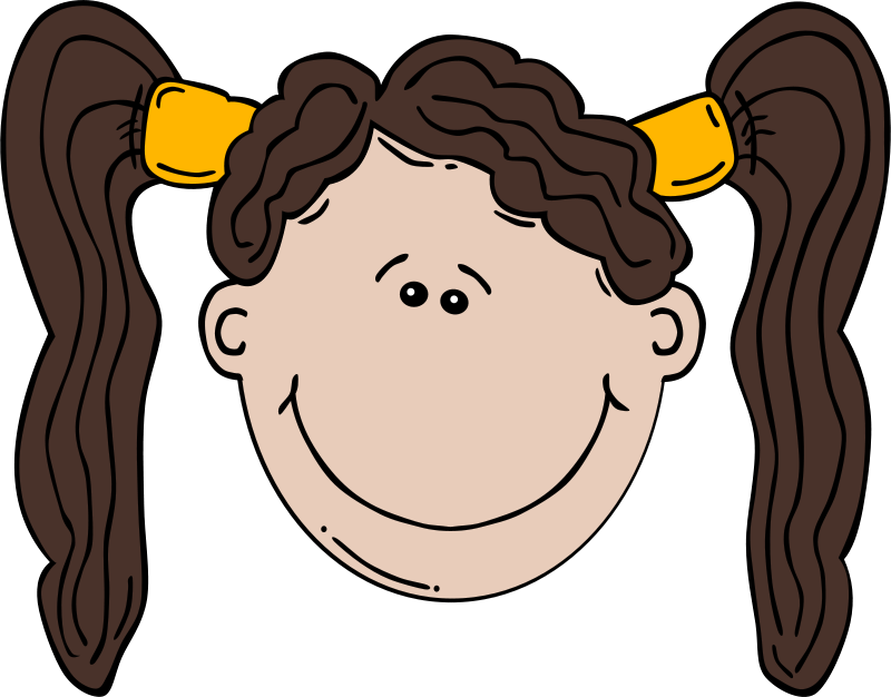 Clipart - Girl Face Cartoon