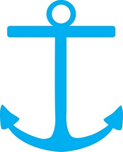 Free Anchor Clip Art Image - clip art illustration of a blue boat ...