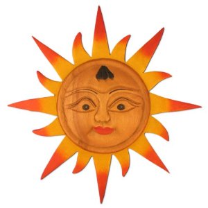 Amazon.com - EXP Handmade Sun Design Wood Wall Art Decor - Wall ...